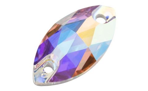 Preciosa Sew-On Navette Art 3223 Crystal AB 12mm